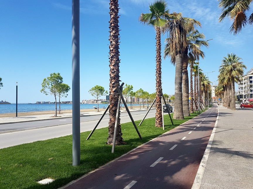 Continuazione del lungomare di Valona – segmento meridionale dai campi sportivi al tunnel